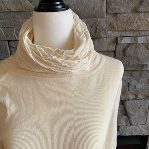 Cream/white Turtleneck Sweater Dress